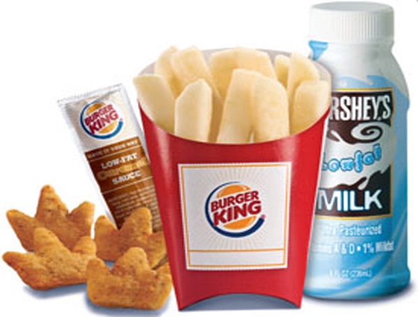 Los 10 mejores menús infantiles de comida rápida - 3. Burger King: 345 calorías